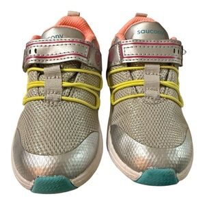 Saucony Flash Glow 2.0 JR Girls Sneakers - Size 7.5 W (Wide)